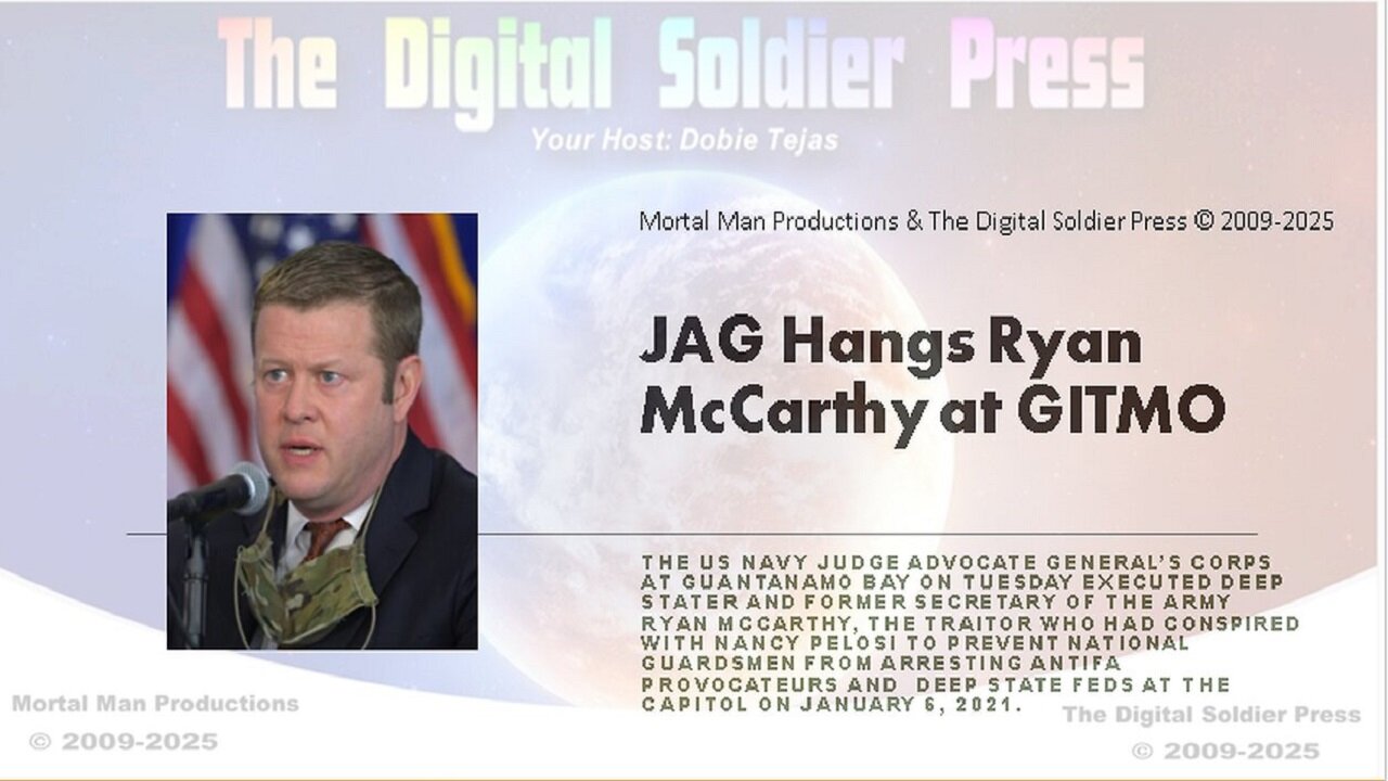 JAG Hangs Ryan McCarthy at GITMO. SG ANON NEWS.