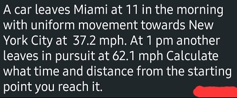 UNIFORM RECTILINEAR MOTION (MRU): APPLICATION EXERCISE