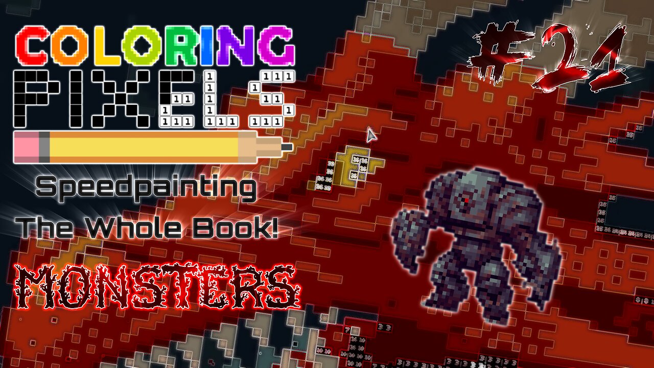 Coloring Pixels - Speedpainting The Whole Book! #21 (Monsters)