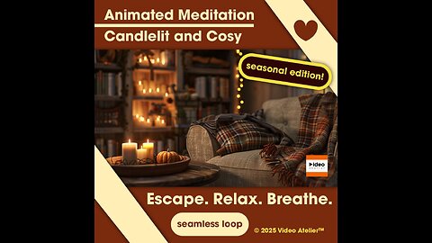 👻Therapeutic Meditation | Candlelit and Cosy Calming Halloween Wind Ambience 4K Depression Self-Care