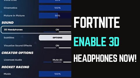 How to Turn On 3D Headphones in Fortnite: Step-by-Step Guide!