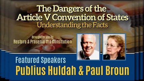 Dangers Of An Art. V Convention Of States - Publius Hulda