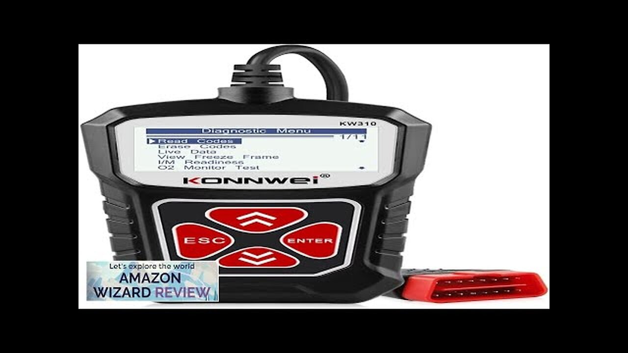 KONNWEI KW310 OBD2 Scanner Full OBDII Functions 10 Modes Car Engine Diagnostic Review