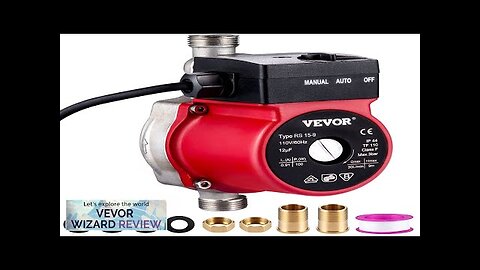 VEVOR Hot Water Recirculating Pump 120W 110V Water Circulator Pump Automatic Start Review