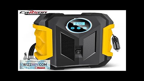 CARSUN Portable Automobile Air Compressor Digital Tire Inflation Pump LED Lamp Tire Review