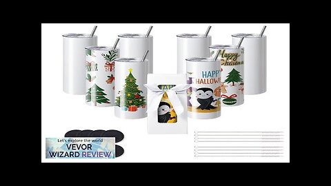 VEVOR 8 Pack 30 Oz Sublimation Tumblers Skinny Straight Stainless Steel Blanks Review