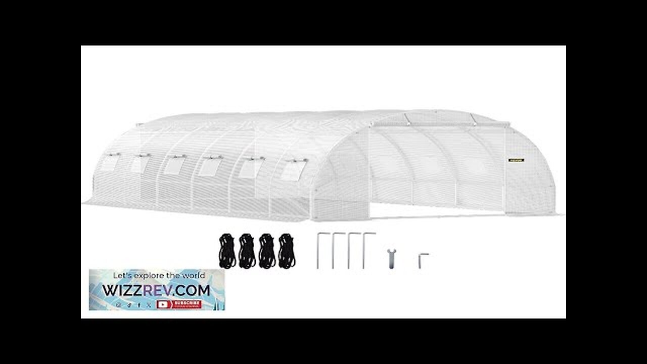 VEVOR Walk-in Tunnel Greenhouse 20 x 10 x 7 ft Portable Plant Review