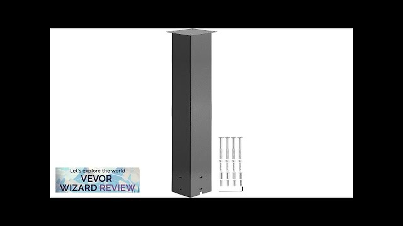 VEVOR Mailbox Post 43" High Mailbox Stand Black Powder-Coated Mail Box Post Review