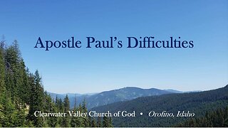 Apostle Paul's Difficulties