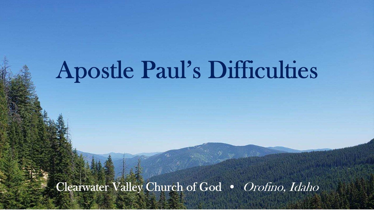 Apostle Paul's Difficulties