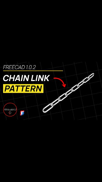 ⛓ Chain Link Design - FreeCAD Rotate Object - FreeCAD Linear Pattern - FreeCAD Array | #Shorts
