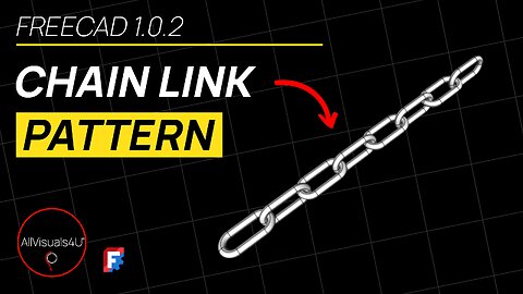 ⛓ Chain Link Design - FreeCAD Rotate Object - FreeCAD Linear Pattern - FreeCAD Array | #Shorts