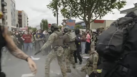 TEAR GAS and Arrests Portland ICE Facility 