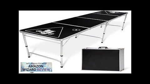 GoPong 8 Foot Portable Beer Pong / Tailgate Tables (Black Football American Review