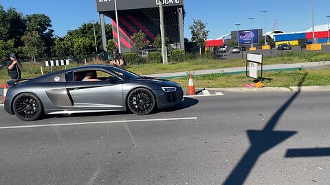 Audi R8 Leaving Car Meet