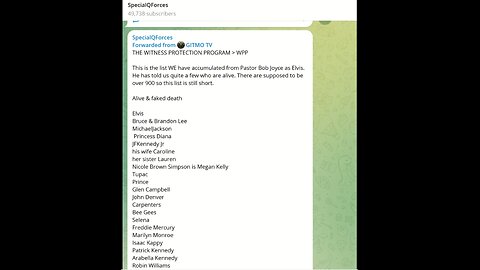 The White Hat Celebrities - Alive & faked death- THE WITNESS PROTECTION PROGRAM > WPP