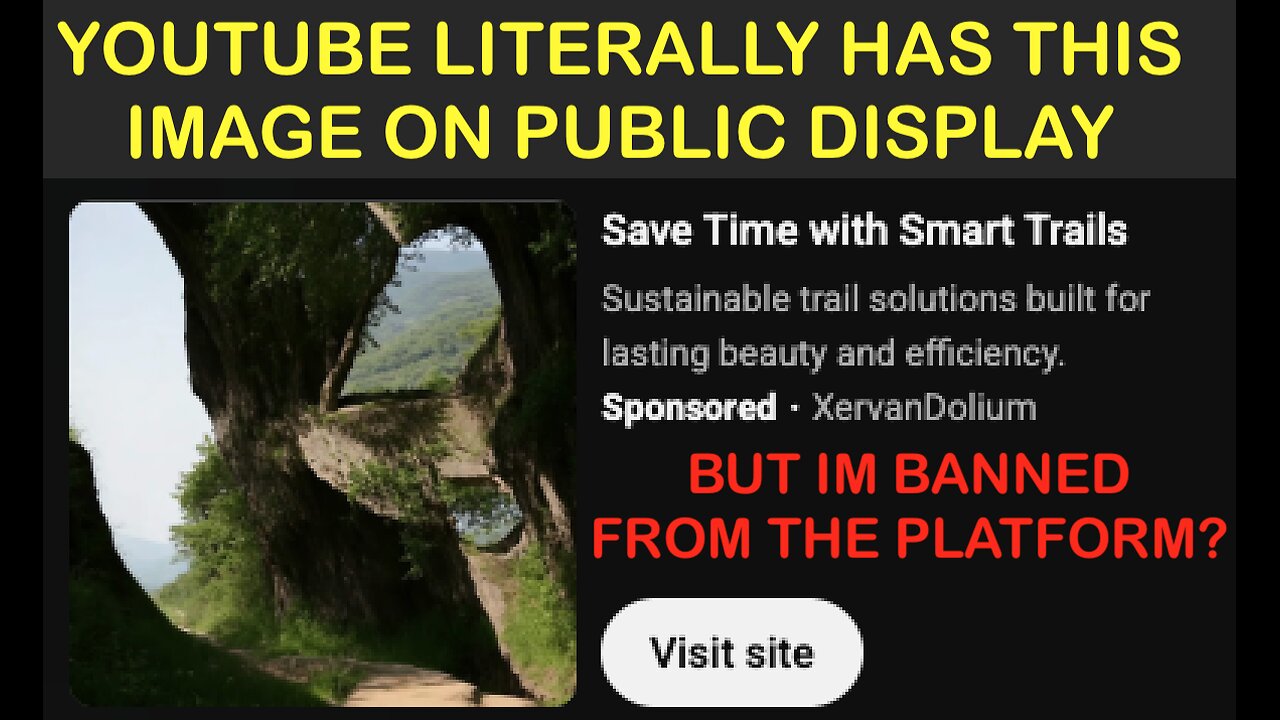 YOUTUBE HYPOCRISY PART XII : SO THE AI YOUTUBE POLICE ARE UNABLE TO SEE THIS IMAGE OR WHAT?