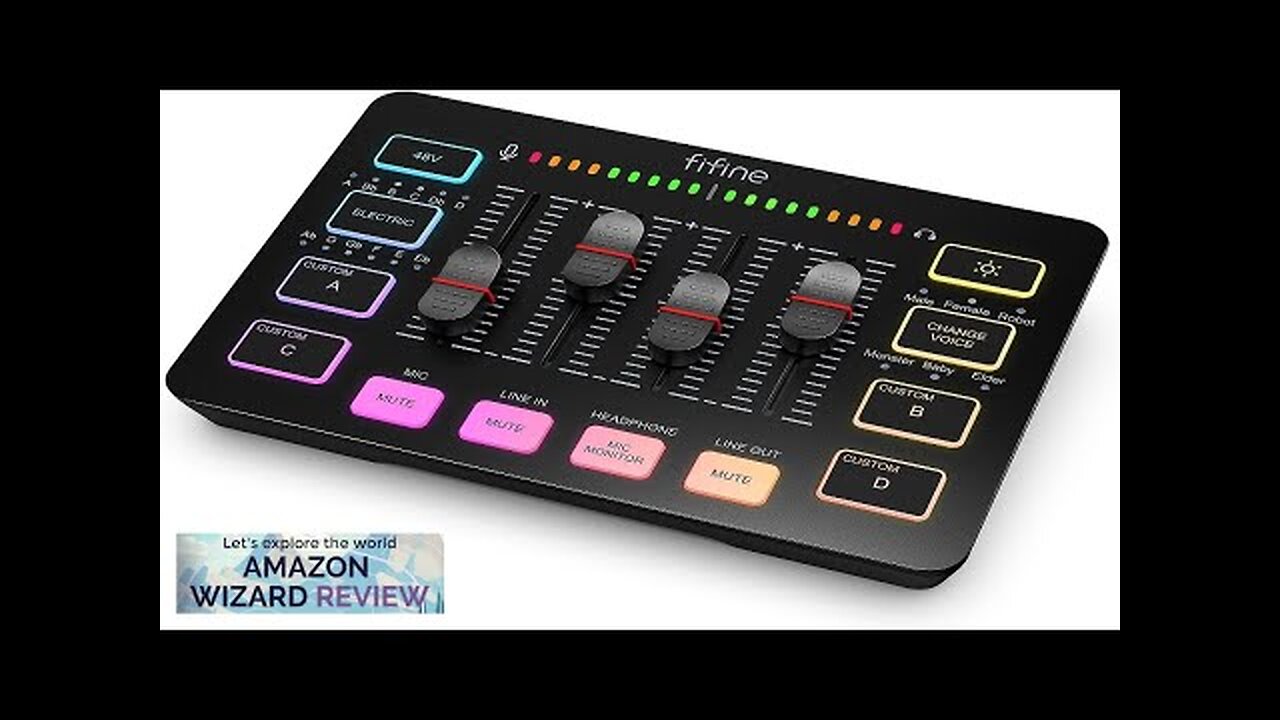 FIFINE Gaming Audio Mixer Streaming RGB PC Mixer with XLR Microphone Interface Review