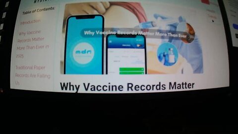 MyDigiRecords, vaccines required