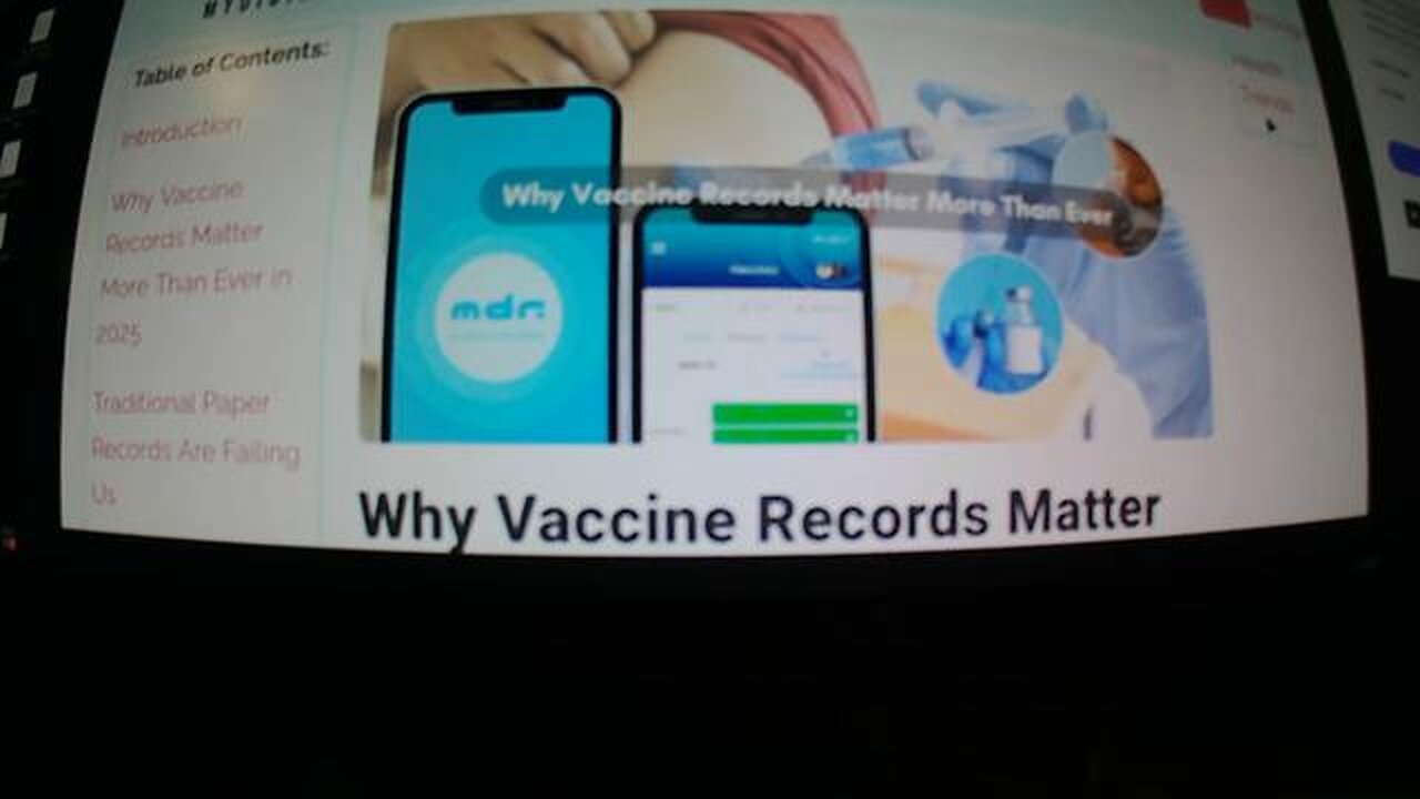 MyDigiRecords, vaccines required