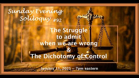 Sunday Evening Soliloquy ~ #92