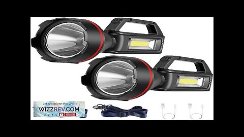 Rechargeable Spotlight Flashlight High Lumens Handheld SpotlightLED Searchlight Review