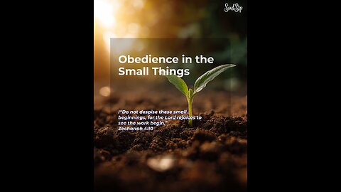 Obedience in the Small Things