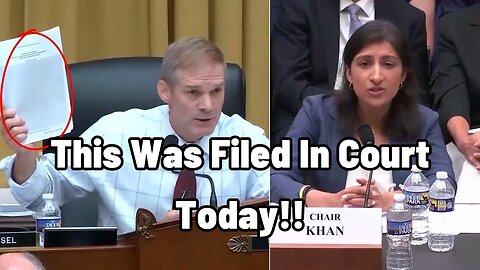 Biden's FTC Chair Starts Shaking When Jim Jordan Exposes Her Threats To Witnesses!!