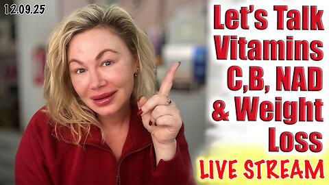 Live Let's Talk Vitamin B12, C, NAD and Weight Loss! AceCosm and code Jessica10 Saves you money