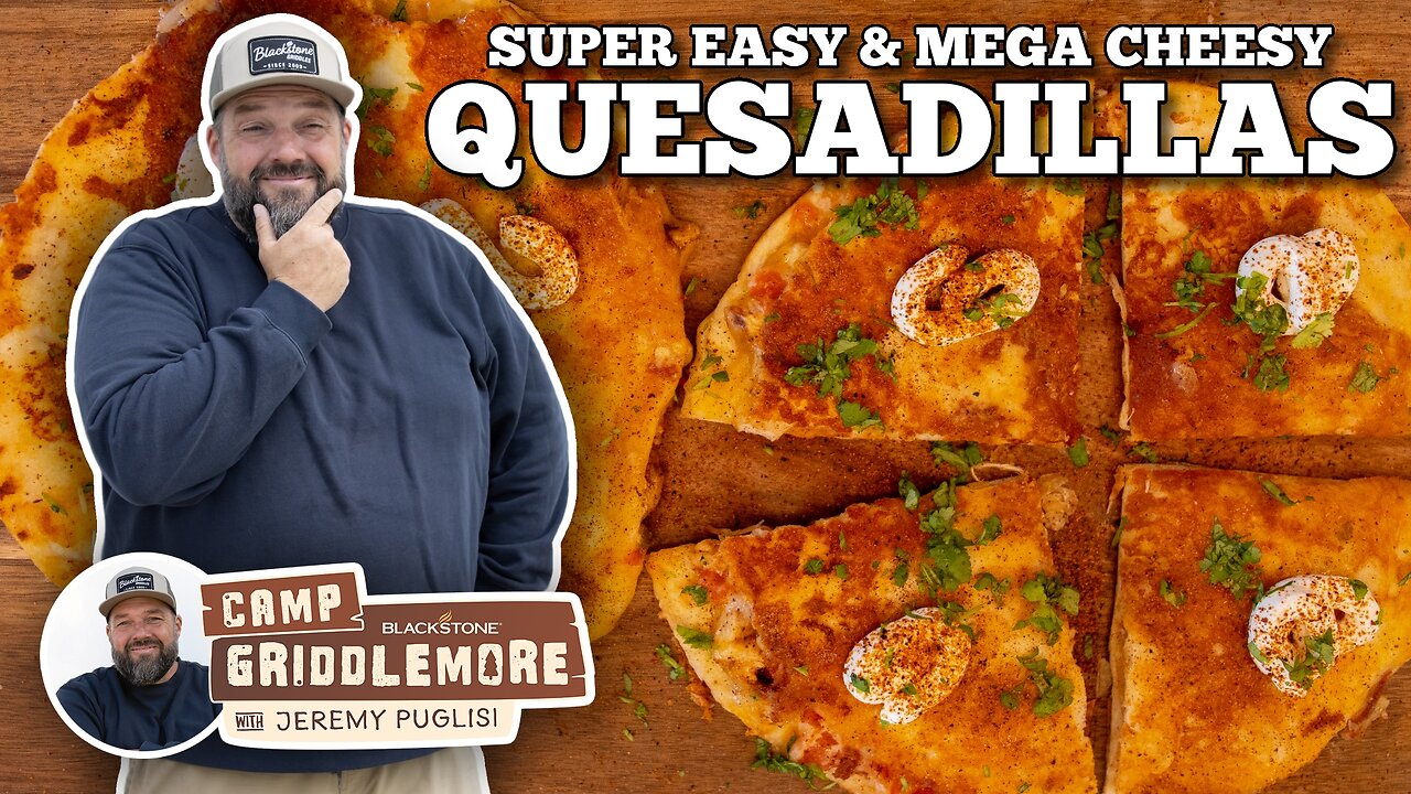 Jeremy's Mega Cheesy Quesadillas on the Blackstone E-Series Griddle