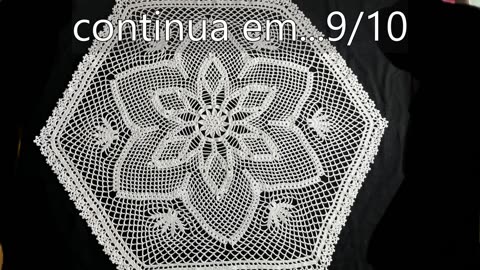 (#C-1227)-(FOR LEFTIES)-(ep. 8/10)-Pineapple Crochet Table Center