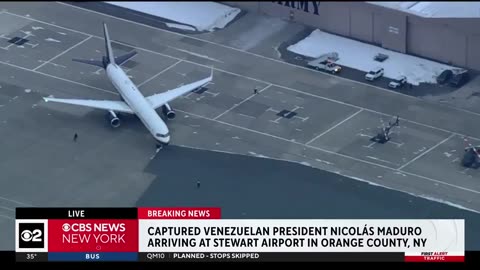 Plane Carrying Deposed Venezuelan Dictator Nicolas Maduro Touches Down In New York