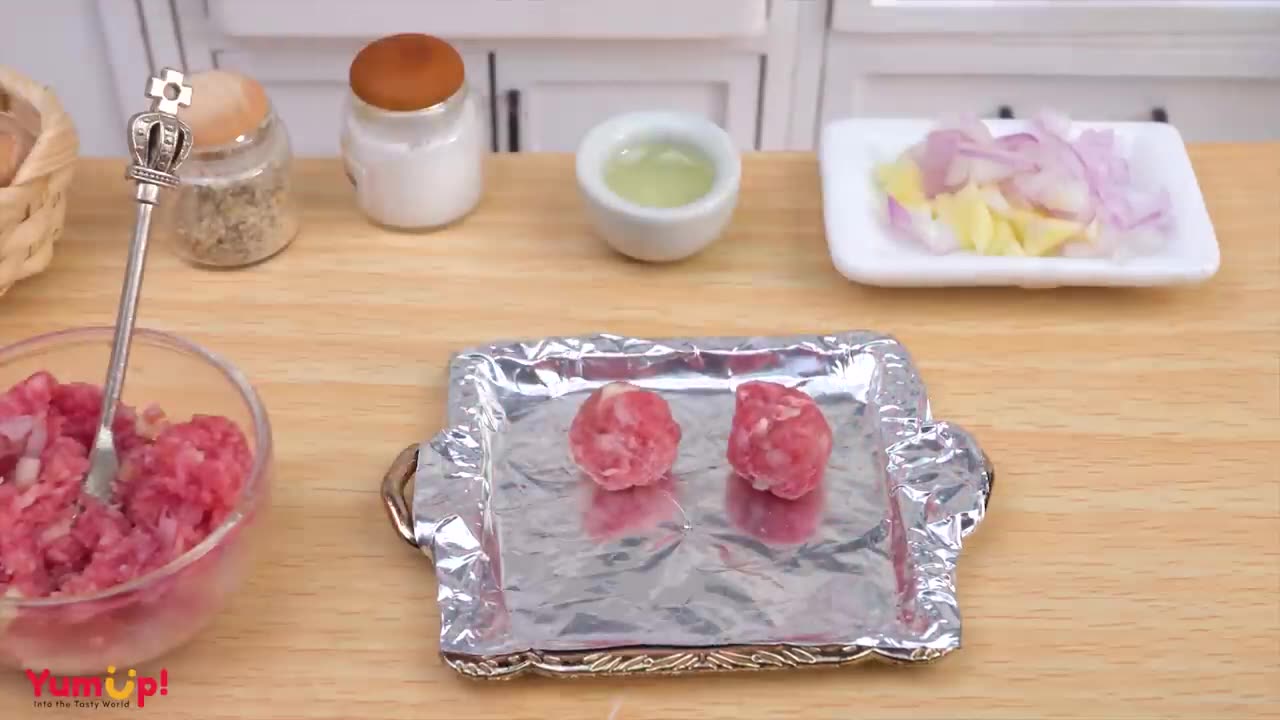 How to make Miniature Spaghetti Meatballs | Miniature Cooking Recipe | Tiny Cakes