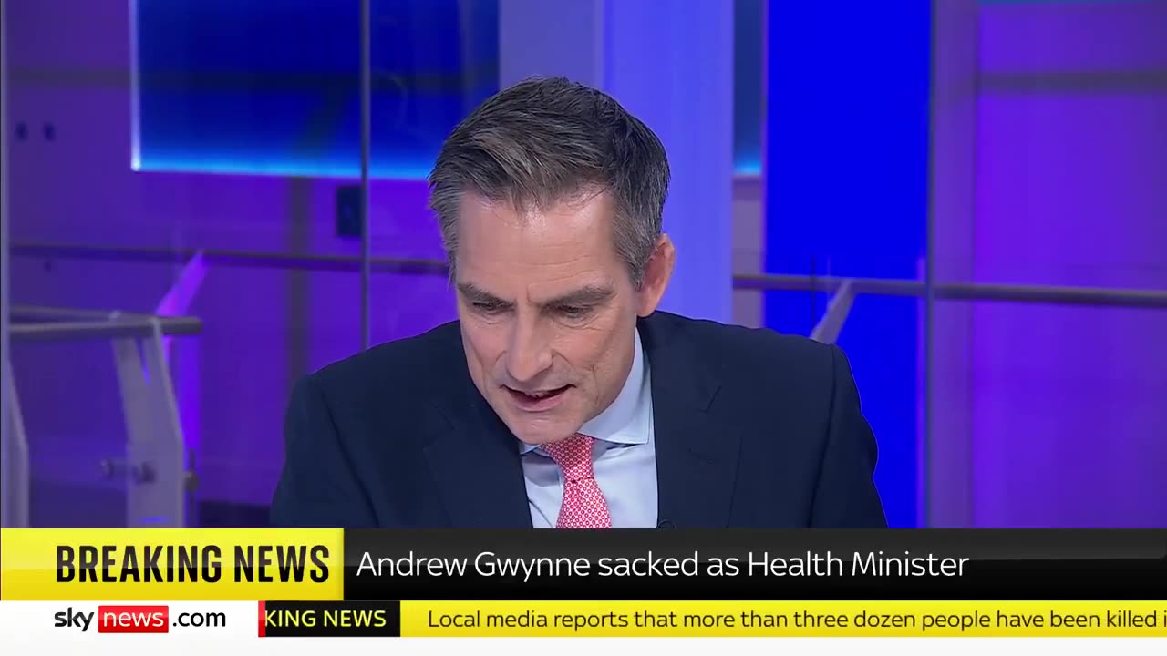 Labour Government Health Minister Andrew Gwynne has been sacked for