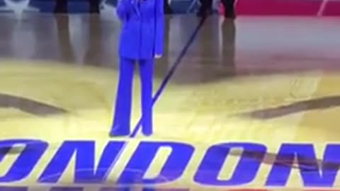 Heckler screams 'leave Greenland alone!' as Vanessa Williams sings US national anthem