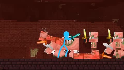 The Piglin War - Animation vs. Minecraft Shorts EP22 🎬❤️⏰👨‍👨‍👧‍👧