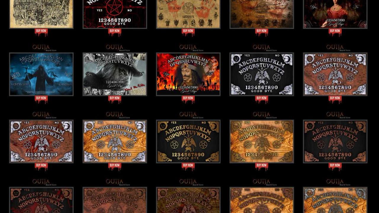 Ouija Boards at QuittingHeaven.com 100 Designs to Choose From Link Below