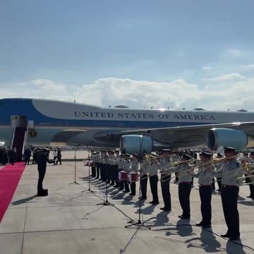 Arrival ceremony in Israel for President Trump