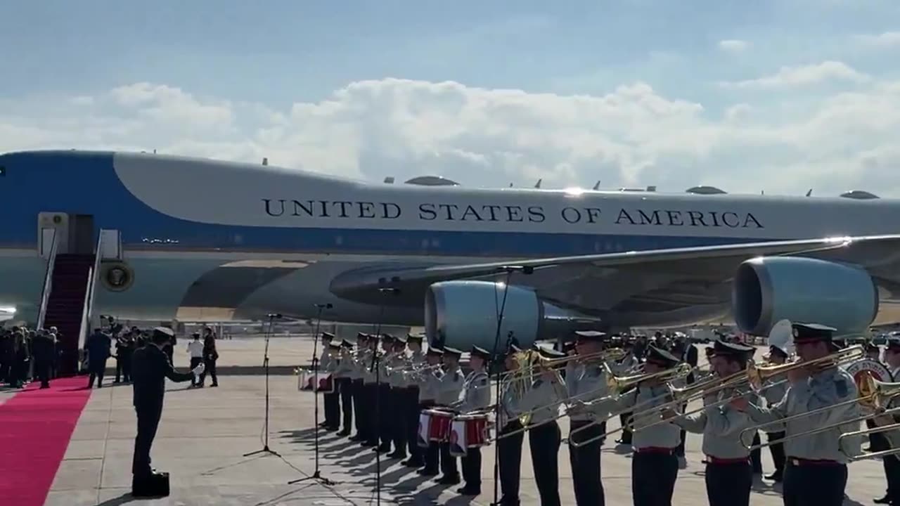 Arrival ceremony in Israel for President Trump