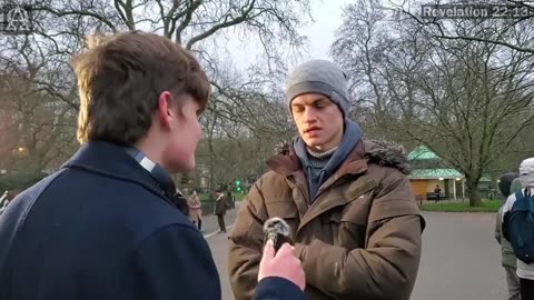 Speakers Corner - Junior Tries To Get Through To a Muslim, He Does Not Like The Way He Goes Around