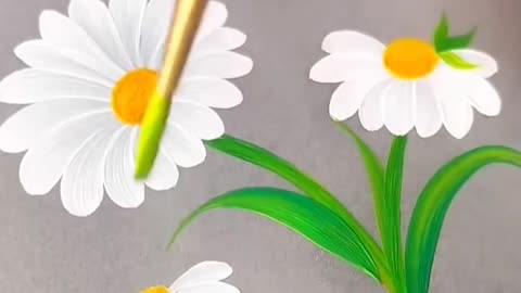 Flower art foryou 🎨 "Easy Aesthetic Painting for Beginners | Step by Step 🌸✨"