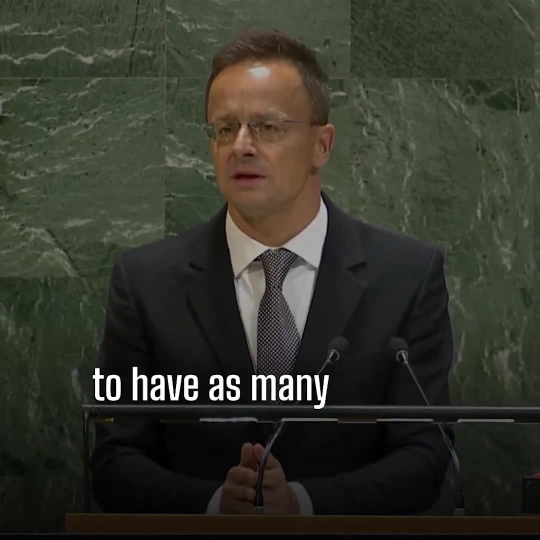 Hungarys Péter Szijjártó at UNGA on importance of the family.