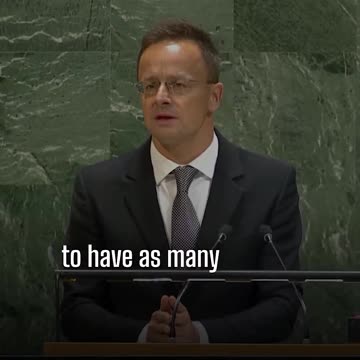 Hungary's Péter Szijjártó at UNGA on importance of the family.