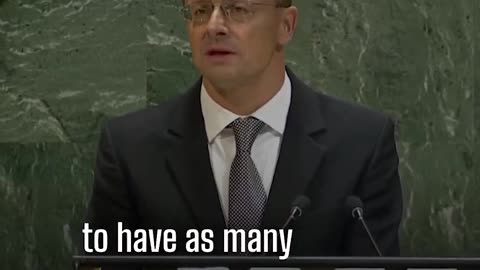 Hungary's Péter Szijjártó at UNGA on importance of the family. 