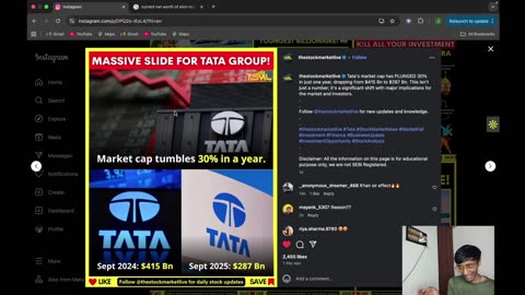 Tata’s Market Cap Crash: From $415B to $287B in Just One Year! 📉😲