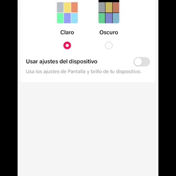 Modo oscuro Tik Tok