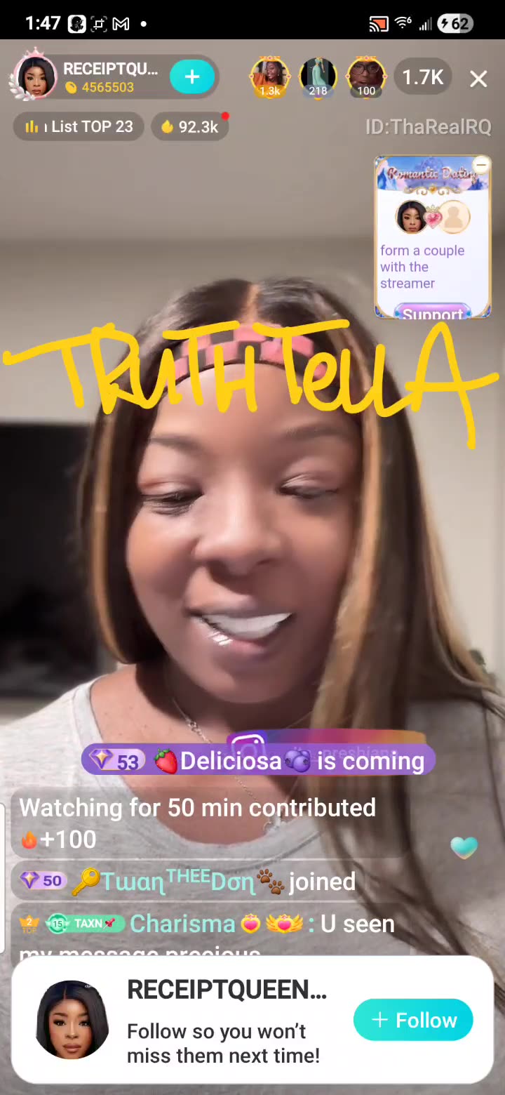 RECEIPTQUEEN 3RD SHIFT GOING IN CHARISMA JOINS & MORE