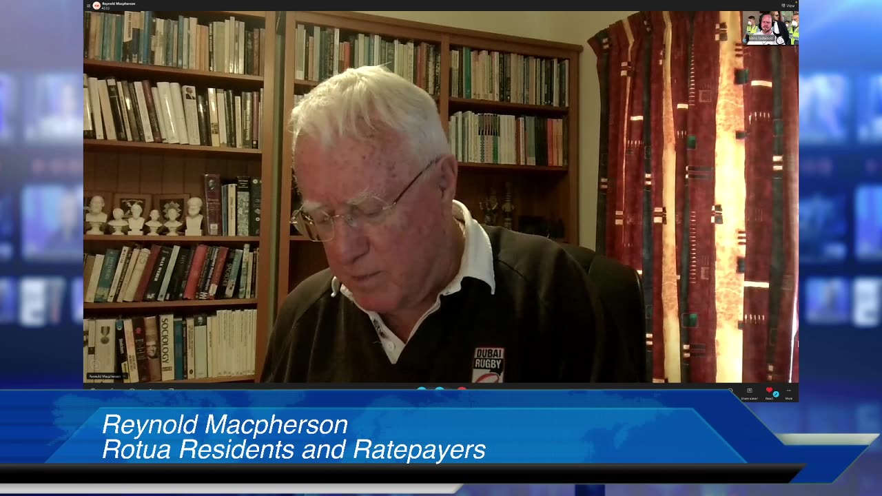 Corruption and Accountability, Reynold Macpherson from Rotorua Residents and Ratepayers