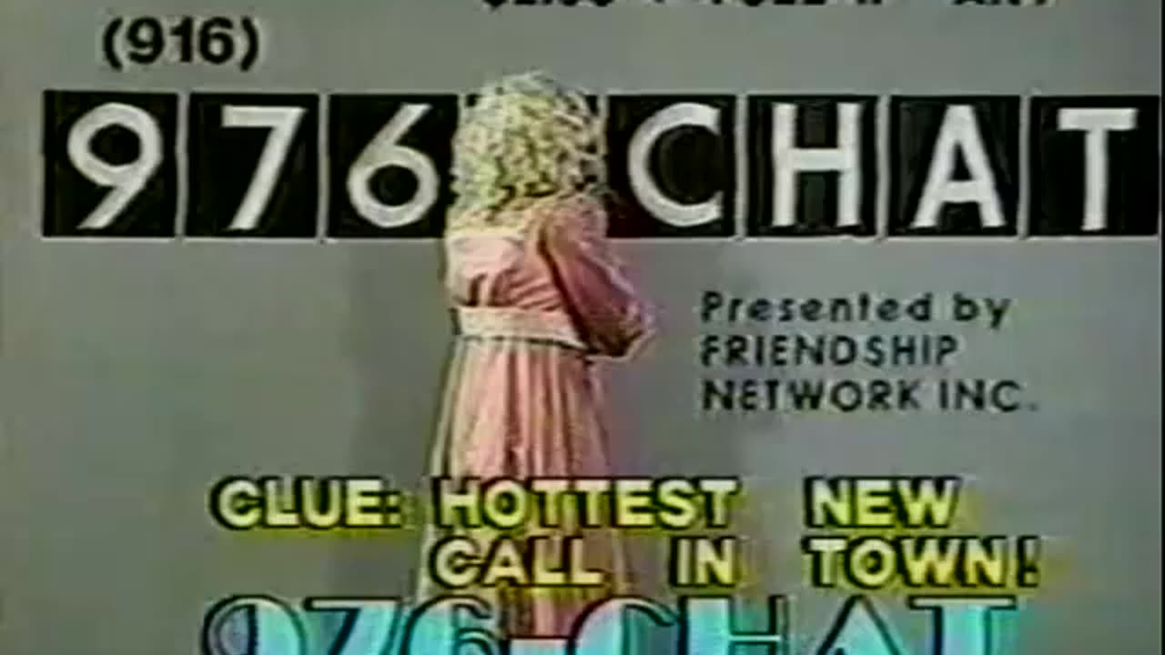 976-CHAT TV Commercial from 1987