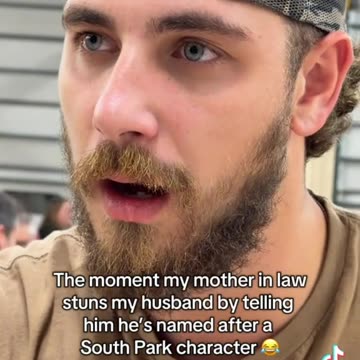 the moment my mother-in-law stuns my husband by telling him he's named after a South Park Character
